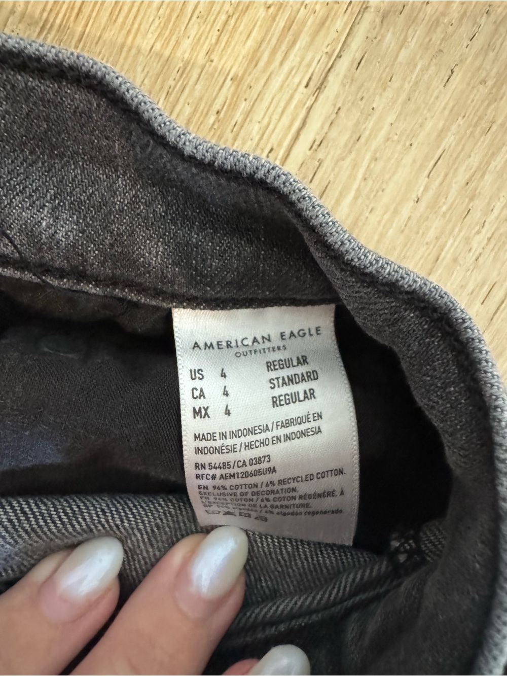 American Eagle Outfitters Straight Leg Jeans - Washed Black - Picture 3 of 4